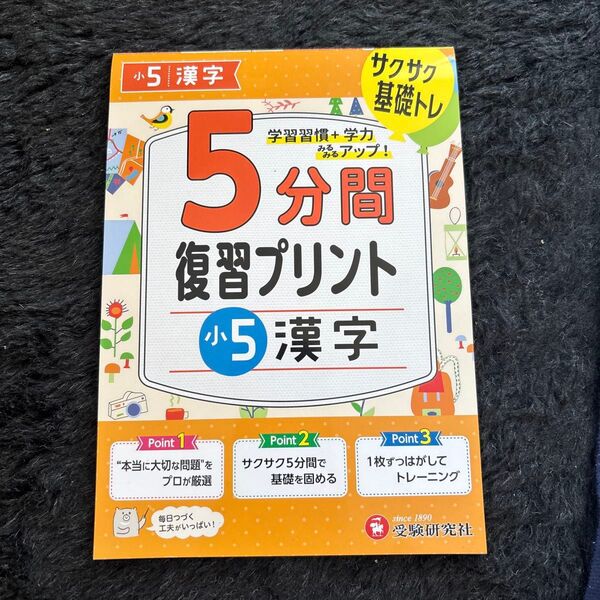 小学5年生 漢字 復習プリント サクサク基礎トレ 受験研究社