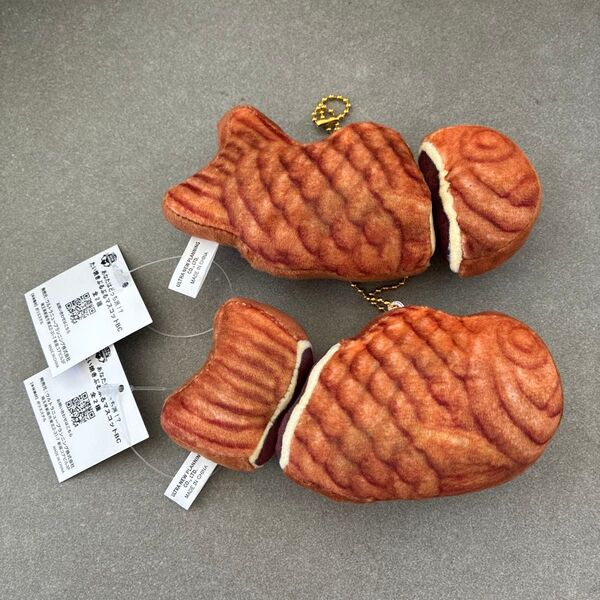 【新品】たい焼きぶるぶるマスコット 2種類 2個 キーホルダー