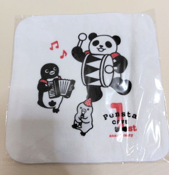 Suica ペンギン ペンスタ 上野 1周年記念ハンドタオル シロクロ音楽隊