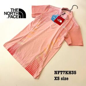 (新品未使用) XSサイズ ノースフェイス Tシャツ 半袖 1/4ジップ メッシュ COOL レディース ピンク 桃 海外限定