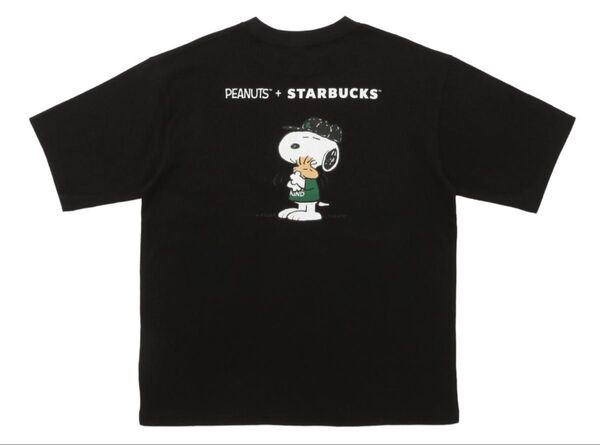 スターバックス Starbucks スヌーピー SNOOPY Tシャツ Tee Black ブラック PEANUTS S-M