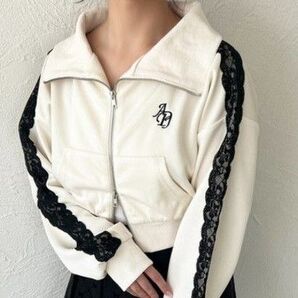 apres jour アプレジュール オフショルレーストラックジャケット