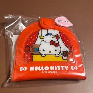 ハローキティ ミラー&コーム レッド 未使用●レトロ可愛い●サンリオ