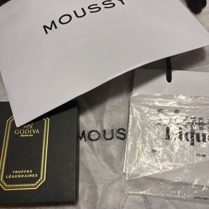 MOUSSYマウジーGODIVA トリュフ チョコレート箱 リキュエム●全袋箱5点セット●ショッパー