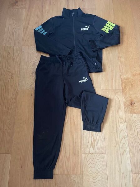 PUMA プーマ ジャージ 上下 セット 150 ブラック 黒 ジュニア