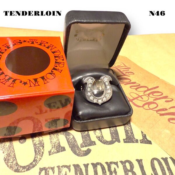★限定出品★ TENDERLOIN テンダーロイン ホースシュー リング ダイヤ ストーン シルバー925 13号 指輪 RING