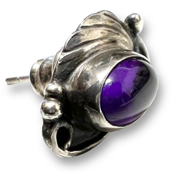 ★限定出品★ SAAD サード ピアス イヤリング シルバーSILVER SV 925 銀 PURPLE パープル ムラサキ 紫