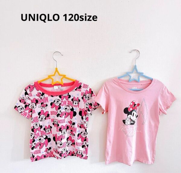 ユニクロ ミニーマウス ミニーちゃん トップス 半袖Tシャツ 2枚 120cm