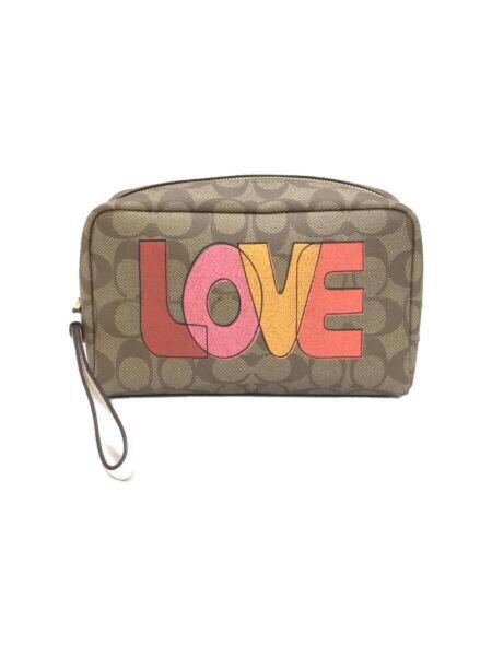 COACH LOVE ポーチ 化粧ポーチ クラッチバッグ FC2891 レザー