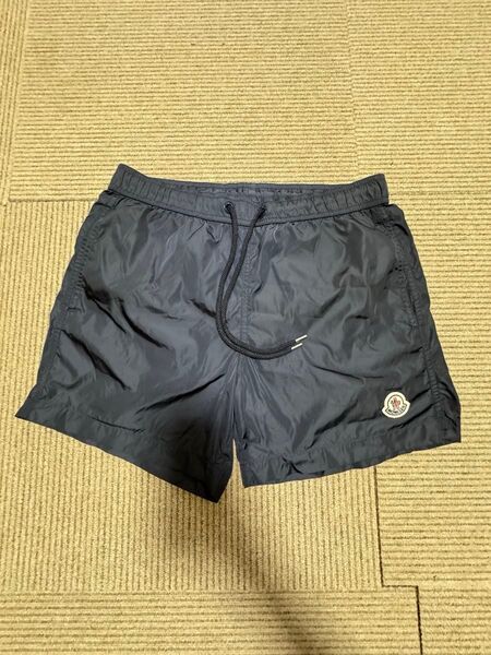 MONCLER モンクレール 短パン ショートパンツ ネイビー ナイロン ロゴ 水陸両用 スイムパンツ 水着 サイズS 即日発送
