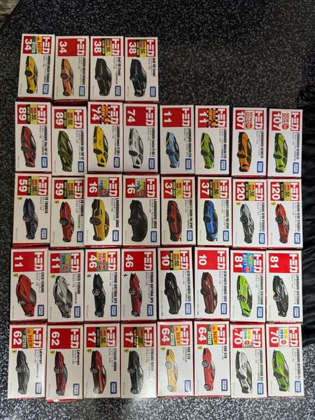 トミカ ミニカー 67台セットランボルギーニ フェラーリ コレクター品 セット販売 ダブり無し 即日発送