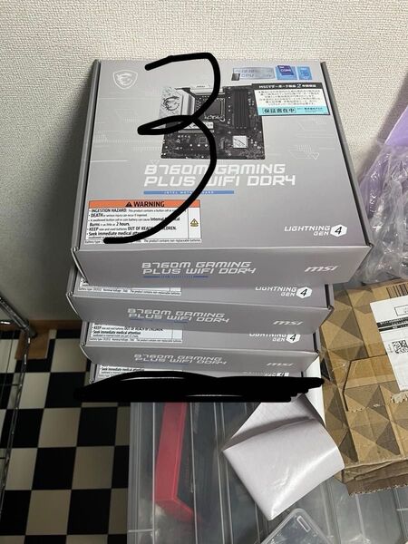 MSI B760M GAMING PLUS WIFI DDR4 Intel第14/13/12世代 3個セット