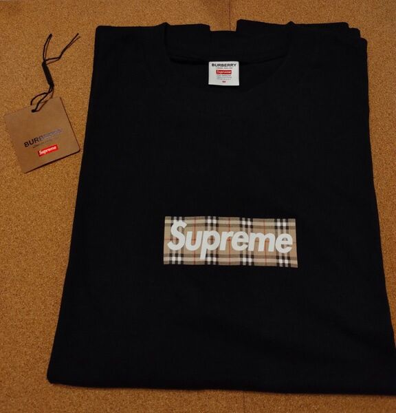 Supreme バーバリー シュプリーム コラボ Tシャツ ブラック