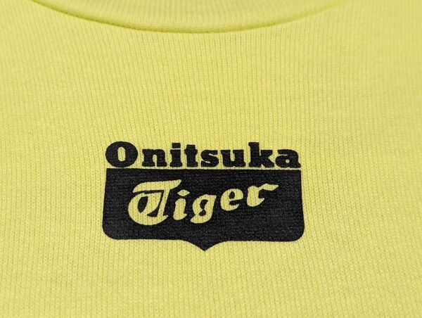 Onitsuka Tiger オニツカタイガー Tシャツ M イエロー 黄 バックプリント オーバーサイズ