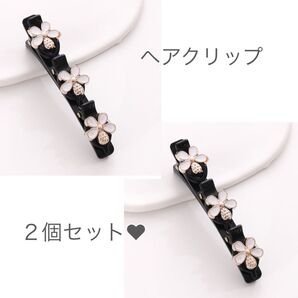 3連ヘアクリップ ×2個 (No.22)