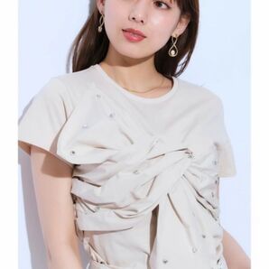 新品マイストラーダリボンビスチェカットソー