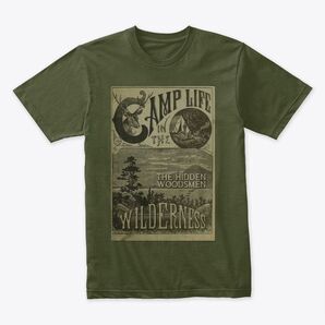 新品未開封 THE HIDDEN WOODS MAN プレミアムリングスパンコットンTシャツ CAMPLIFE ミリタリーグリーン