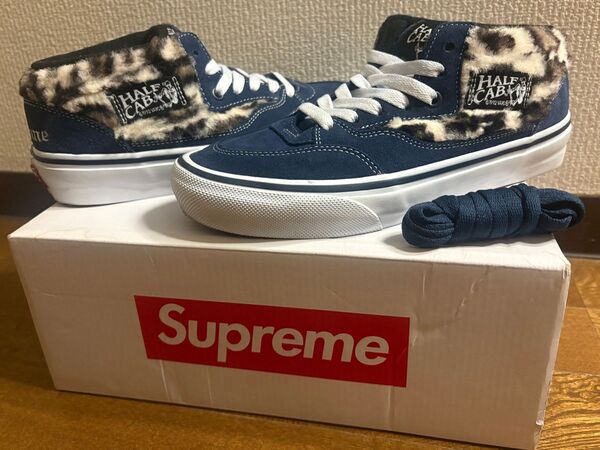 VANS×supreme Skate Half Cab'92 NAVY LEOPARD 25cm