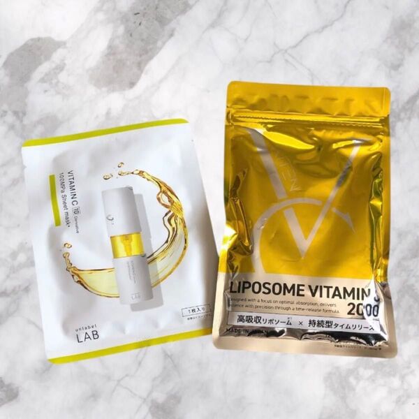 皮膚科医監修 リポソーム ビタミンC 30日分 2000mg サプリ パック付