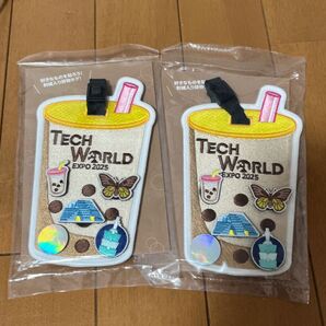 テックワールド 大阪・関西万博 刺繍入り荷物タグ 2個セット TECH WORLD EXPO2025