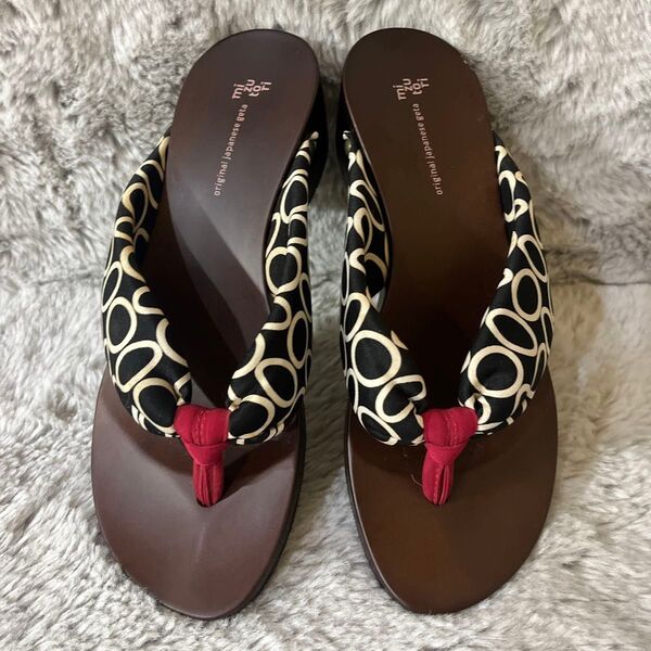 mizutori 水鳥工業 hitete ハイテテ ヒールのある下駄 Lサイズ サンダル 夏