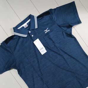 【新品未使用】Mizuno ミズノ半袖ポロシャツ ネイビー XLサイズ
