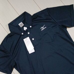 【新品未使用】Mizuno ミズノ半袖ポロシャツ ネイビーMサイズ