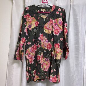 初代義若 ダボシャツ Lサイズ 桜鞠柄