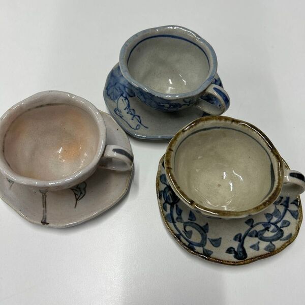 カップ&ソーサー 陶器 3個セット