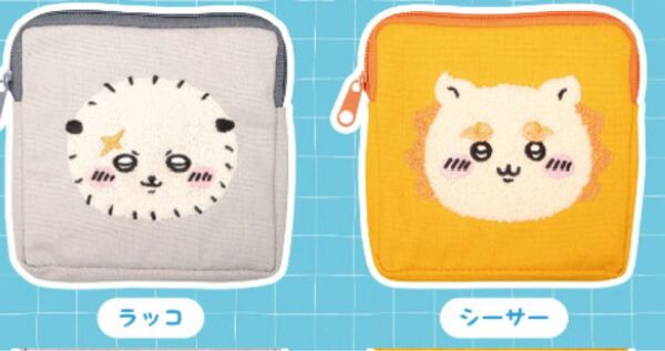 ちいかわ もこもこポーチ2 ガチャガチャ シーサー ラッコ 2点セット