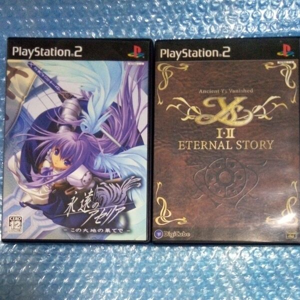【PS2】 イースI・II エターナルストーリー 永遠のアセリア 2本セット 動作確認済み