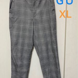 GU グレンチェックスラックス XL 数回使用中古品 安心の匿名配送送料込み 値下げ