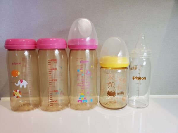pigeon プラ3本 240ml、ガラス100ml、チュチュベビプラ160ml