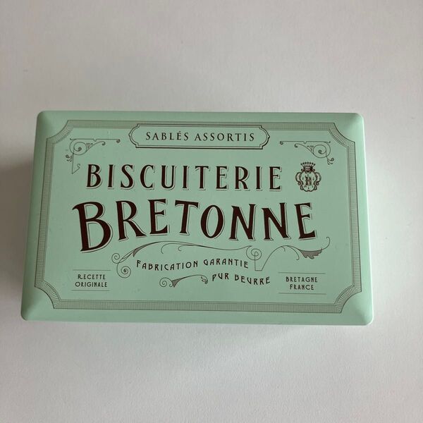 BISCUITERIE BRETONNE ビスキュイテリエブルトンヌ クッキー缶 空き缶 グリーン系