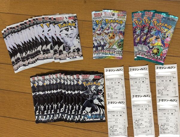 ポケモンカード ブラックボルト×15・ホワイトフレア×15・テラスタルフェス×2・バトルパートナーズ×2