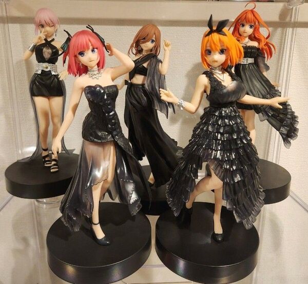 五等分の花嫁 Kyunties 黒ドレス フィギュア 五つ子5体セット 中野 一花 二乃 三玖 四葉 五月