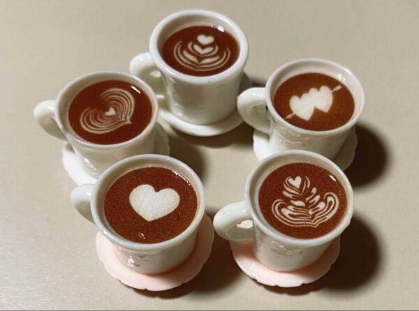 ミニチュア ラテアート コーヒーカップ 5個セット
