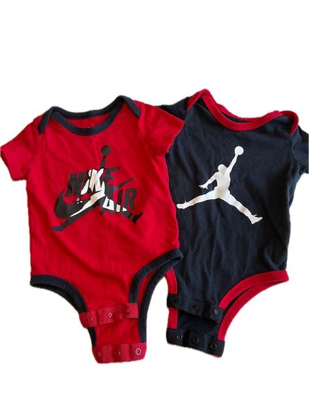 NIKE AIR JORDAN ベビー服 半袖 2枚セット 62〜68cm ロンパース 70サイズ