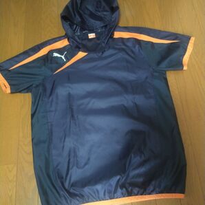 ほぼ未使用 PUMA ウインド フーディー 半袖 ピステ トレーニングウェア