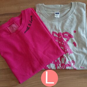 【未使用】半袖Tシャツ L レディース ロゴT デザインTシャツ Jellan ジェラン