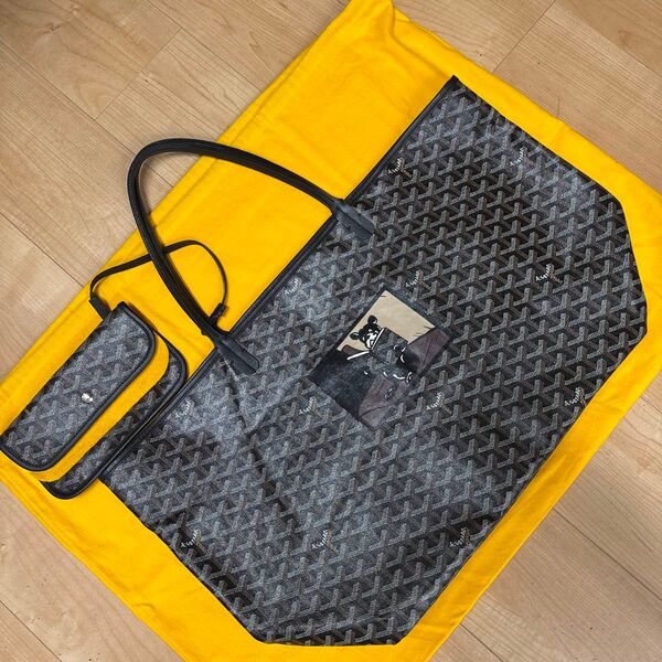 GOYARD サンルイ GM ブラック ユロザドッグ マーカージュ トートバッグ