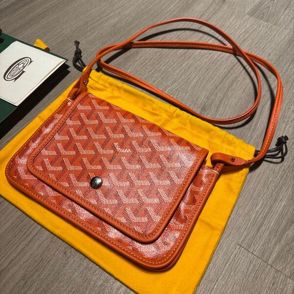 GOYARD プリュメ ポーチウォレット オレンジ ショルダーバッグ