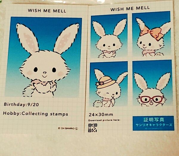 サンリオキャラクターズ 証明写真風スマロイド ウィッシュミーメル