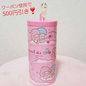 【新品】こだまフィギュア リトルツインスターズ 3段 小物入れ キキララ ランチケース 送料込み