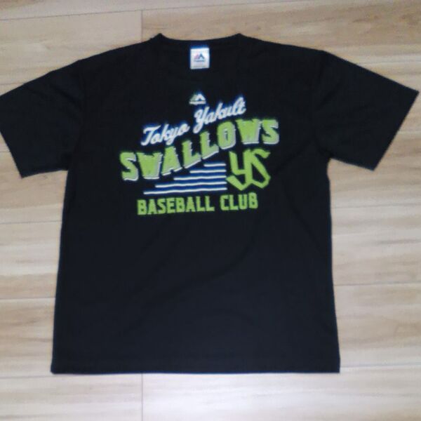 2018つば九郎バズーカ Tシャツ ネイビー 紺 Lサイズ 東京ヤクルトスワローズ マジェスティック