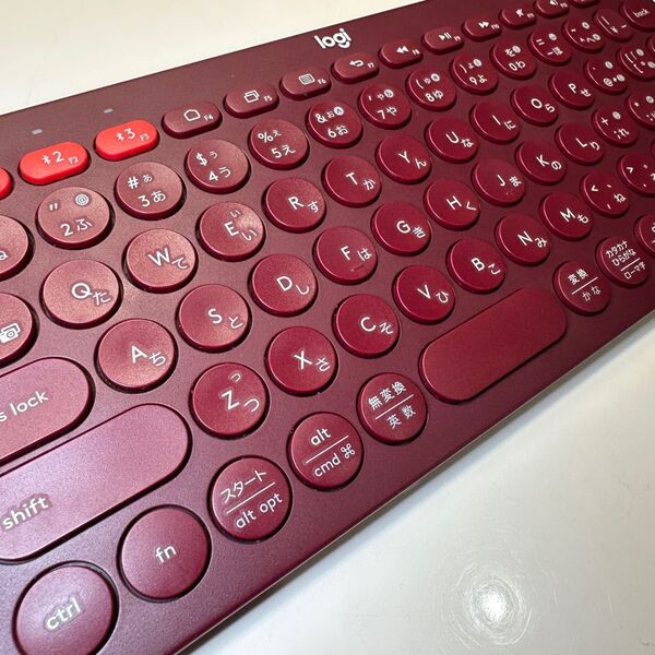 Logicool ワイヤレスキーボード K380 レッド