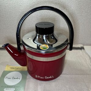 【レトロ】なPierre Cardin ホーローケトル レッド 未使用