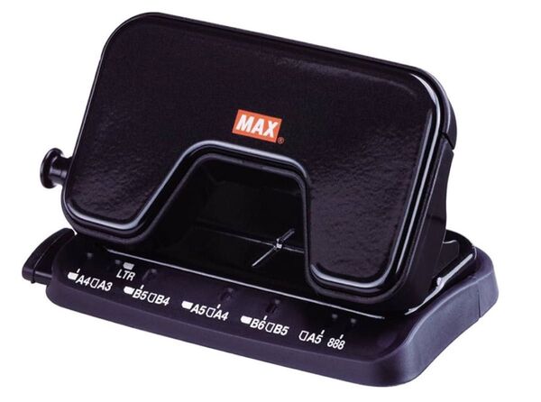 MAX 穴あけパンチ 黒 ブラック DP-15T
