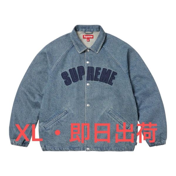 XL SUPREME ARC DENIM COACHES JACKET WASHED INDIGO