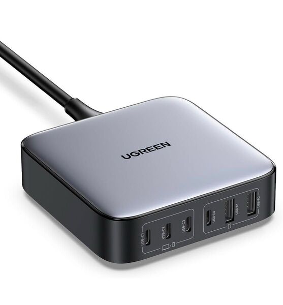 2個 UGREEN Nexode 200W 充電器 6ポート 卓上多ポート急速充電器 USB-C×4 USB-A×2